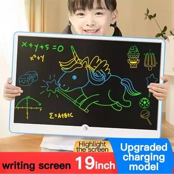 19-дюймовая ЖК-доска для письма, детские инструменты для рисования, развивающие игрушки для детей 3, 4, 5, 6, 7 лет, игрушки для девочек и мальчиков