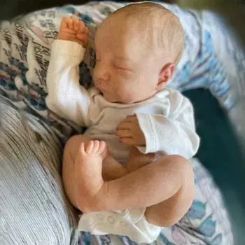 19-дюймовые милые спящие куклы Levi Reborn, реалистичные мягкие тканевые куклы возрождения тела, окрашенные вручную волосы, детские куклы, игрушки для детей, рождественские подарки на день рождения cloth body