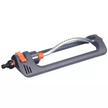 19-hole Large-range Automatic Swing Sprinkler Lawn Maintenance Watering Swing Rotary Sprinkler 1pc оранжевый