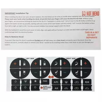 19-клавишная центральная панель управления климат-контролем автомобиля, декоративная наклейка для универсального внедорожника, наклейка для салона, декоративные аксессуары