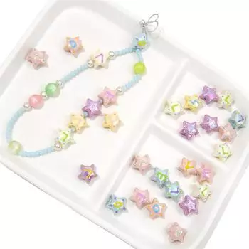 19 мм акриловые бусины ручной работы с масляными звездами для изготовления ювелирных изделий «сделай сам», браслет, ожерелье, цепочка для телефона 19mm 1pcs розовый