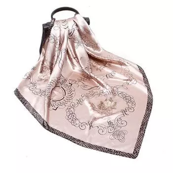 Шёлковый платок с принтом 90 см