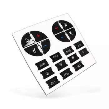 19 шт./компл. автомобильные наклейки на кнопку приборной панели переменного тока, ремонтный комплект, авто интерьерный декор для Buick чёрный