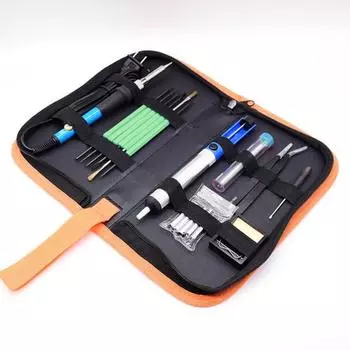 19 шт./компл., сварочная ручка, быстрая эффективность нагрева, 110 В/220 В, 60 Вт, электрический паяльник с сумкой для хранения для мастерской A