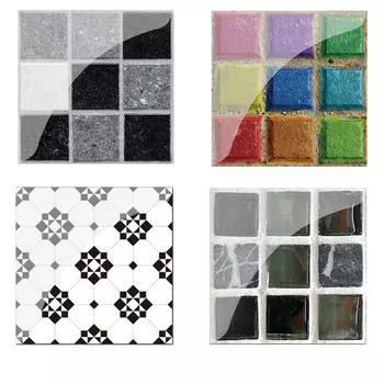 19 шт., водонепроницаемая мозаика из ПВХ, наклейка на стену, кухонная плитка, наклейки, декор JAU YCZ008