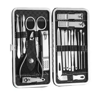 19Pcs Home Nail Clippers Set Stainless Steel Nail Sanding Tool Creative Nail Care Kit Men/Women