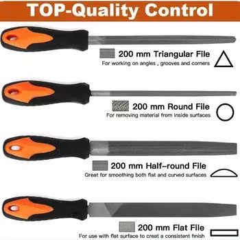 19pcs Metal File Tool Bag T12 Drop Forged Alloy Steel File Set Precision Wood Handle Rasp File Tools for Metalwork Hand Files
