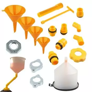 19pcs Not Spill Coolant Funnel Kit Spill-Free Radiator Funnel Coolant Filling Radiator Filler Coolant Filling Antifreeze Funnel france
