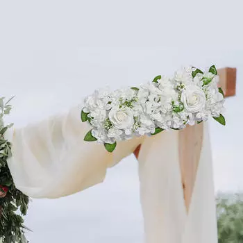 19x7,8 дюйма искусственный цветок розы настенная панель реалистичное украшение для декора свадебного душа Style B