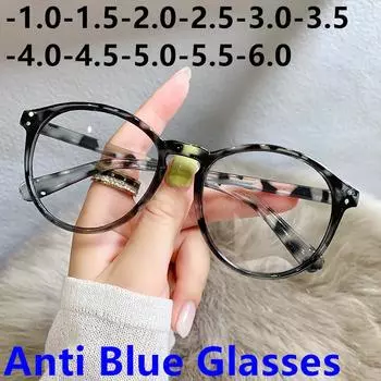 -1,0-1,5-2,5-3,0-3,5-4,0 очки для чтения при близорукости женские винтажные очки с защитой от синего света мужские оптические очки anti blue 0 чёрный