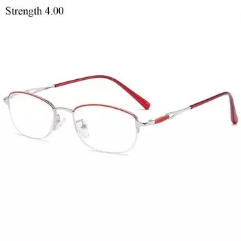 +1,0 +4 Очки для чтения Металлические очки в полуоправе для чтения для женщин и мужчин, унисекс, очки для пресбиопии, сверхлегкие очки с защитой от синего луча