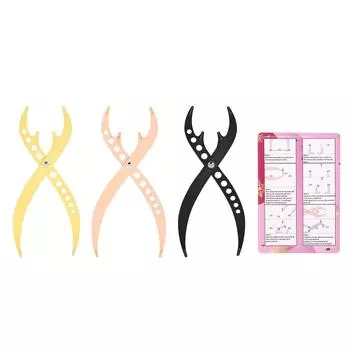 1:0,618 Штангенциркуль для измерения бровей с золотым сечением, симметричный инструмент для измерения, линейка с тремя точками для Microbladin Gold