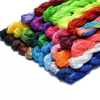 1,0 мм/20 м плетеная нить с кисточками, нейлоновый шнур, нить для бисера, нить с китайским узлом, шнур макраме для изготовления ювелирных изделий кофейный