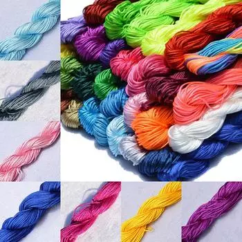1,0 мм, 20 м, популярный браслет из бисера, тканая нить ручной работы, нейлоновый шнур, кисточки, макраме, бисерная нить для DIY браслета, изготовление ювелирных изделий, аксессуар для ювелирных изделий 1 Roll/Pack 1.0*20m темно серый