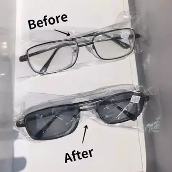 1.0 To 4.0 Presbyopia Glasses Photochromic Double Beam Metal Frame Can Be Used As Sunglasses 2.0 золотистый