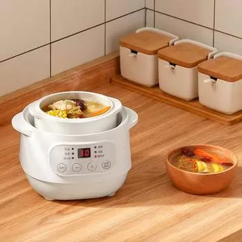 1.0L электрическая мультиварка пароварка чашка для тушения мультиварка керамическая кастрюля кубилоза тушеное блюдо тоник для беременных детское питание подогреватель еды EU белый