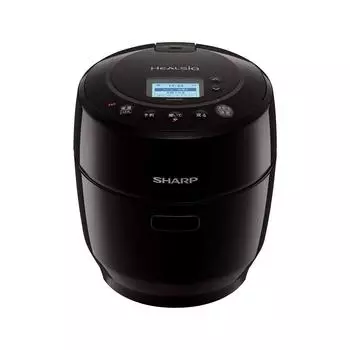 Электрическая кастрюля для приготовления пищи Sharp Healsio Hot Cook объемом 1,0 л для 1–2 человек, подключение к смартфону, 2 уровня, черная KN-HW10E-B