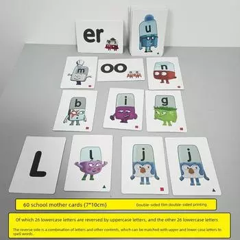 1-100 Digital Building Blocks Educational Building Blocks Cube Letter card 60