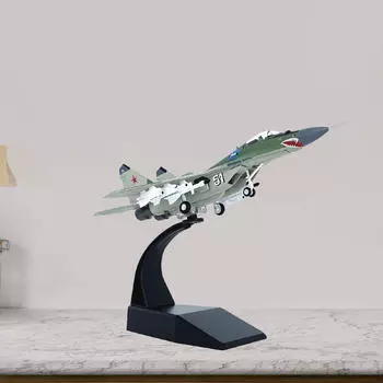 1:100 Модель реактивного истребителя из сплава с декором для рабочего стола, литой самолет