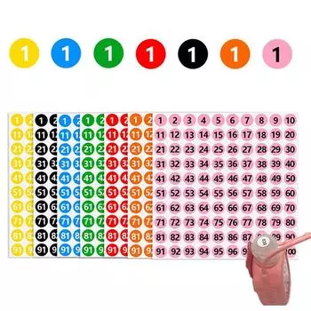 1-100 последовательных нумерованных этикеток, наклейки с номерами, маникюрный инструмент розовый