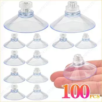 1-100 шт прозрачные присоски ПВХ вакуумные присоски держатель пластиковые присоски с винтами для ванной комнаты кухни офисов 41mm