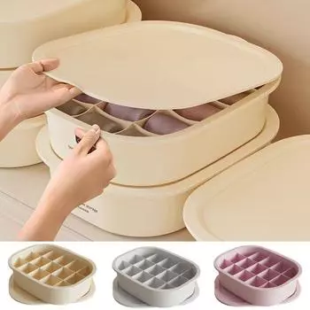 1/10/15 Сетка Ящик Для Хранения Нижнего Белья Кремовый Стиль Гардероб Носки Органайзер Для Дома Beige-10 Grids