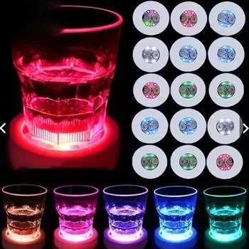1/10/20/30 шт. светодиодные подставки под стаканы с подсветкой наклейки для бутылок ликера светящиеся чашки коврики для клубов, баров, вечеринок, автомобилей, свадебных ваз декор