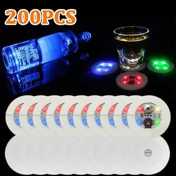 1/10/20/30 шт. светодиодные подставки под стаканы с подсветкой наклейки для бутылок ликера светящиеся чашки коврики для клубов, баров, вечеринок, автомобилей, свадебных ваз декор Cup stickers