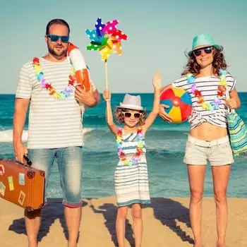 1/10/20 шт. гавайская вечеринка цветочные гирлянды цветные гирлянды ожерелья тропический летний пляж свадьба день рождения украшения реквизит