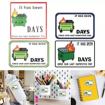 1/10/20 шт. Наклейки с обратным отсчетом для пожаротушения, устойчивые к погодным условиям, легко наносятся на мусорные баки, повышают осведомленность о безопасности 1pc синий