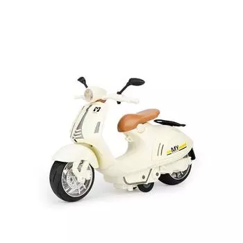1/10 масштаб сплава маленькая овца модель мотоцикла игрушки автомобиль литья под давлением металлические игрушечные транспортные средства модель со звуком и светом игрушечный мотоцикл автомобиль для детей подарки 1/10-Size:17*11*8.5cm белый