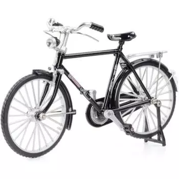 1/10 масштаб винтажный металлический велосипед модель имитация велосипеда настольные украшения велосипед игрушки коллекции детский подарок украшение дома 1/10-Size:19.5*11cm чёрный