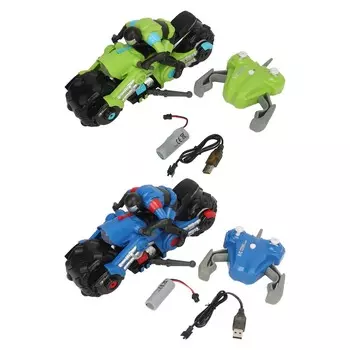 1:10-масштабный игрушечный мотоцикл с дистанционным управлением, высокоскоростной радиоуправляемый трюковый мотоцикл с фигуркой для верховой езды Blue