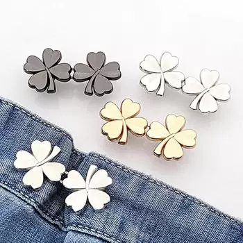 1/10 пара четырехлепестковая регулировка талии не требующая шитья аксессуар для одежды регулируемая затяжка сделай сам пряжка для талии не требуется скрепок кнопка 1set