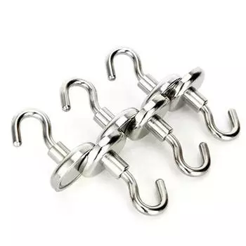 1/10 Pcs Magnetic Hook Strong Magnetic Hook Home and Organization Neodymium Magnets Extra Stark Magnet Decoration Hooks Garden 1PC
