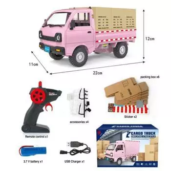 1:10 Remote Control Truck Micro Truck Remote Control Car Toy New Remote Control Van Indoor Play розовый