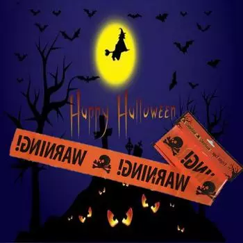 1~10 шт. 1 упаковка 5,8 м Хэллоуин Предупреждение Осторожно, вы смеете плакаты с зомби Страх для вечеринки на тему зомби Хэллоуин