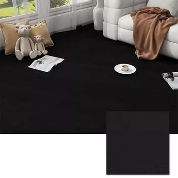 1/10 шт 30 * 30 см самоклеящийся ковер водонепроницаемый и износостойкий офисный коврик для спальни 1pcs чёрный