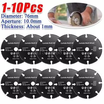 1-10 шт. 76x10 мм режущее лезвие пилы отрезной круг шлифовальный круг для угловой шлифовальной машины безопасный шлифовальный диск из нержавеющей стали для железа