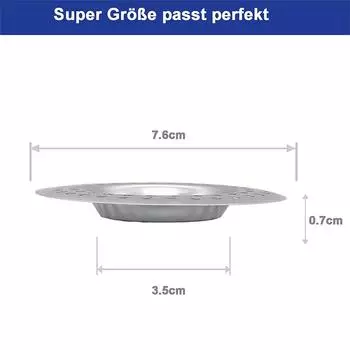 1~10 шт. 7,5 см пробка для улавливания волос в ванной из нержавеющей стали для сливного отверстия душа фильтр-сифон для кухонной мойки с металлическим фильтром для слива в полу