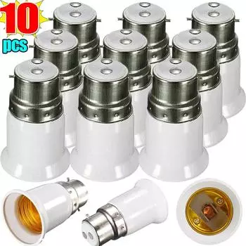 1/10 шт. Адаптер для лампочек, конвертер цоколей для светодиодных ламп, конвертер цоколей для лампочек B22 в E27