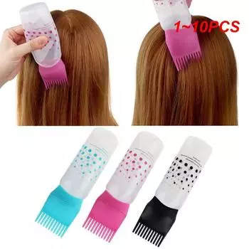 1 ~ 10 шт., цветная бутылка для шампуня, расческа для масла, аппликатор, градуированная бутылка, большая емкость, дозатор, салон, окраска волос, укладка CHINA