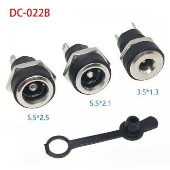 1/10 шт DC022B 5,5 X 2,1 мм DC разъем питания 3,5*1,3 мм 5,5*2,1 мм 5,5*2,5 мм штекер адаптер питания разъем 2 терминала 2 контакта