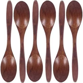 1/10 шт. деревянная ложка с длинной ручкой для супа деревянные ложки для кофе молочные чайные ложки для специй приправы столовые приборы кухонная утварь 1PCS