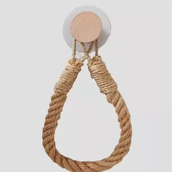 1-10 шт. держатель для салфеток из джутовой веревки, деревянная вешалка для полотенец, без сверла, органайзер для бумажных полотенец, полка для хранения в ванной комнате, органайзер для ванной комнаты