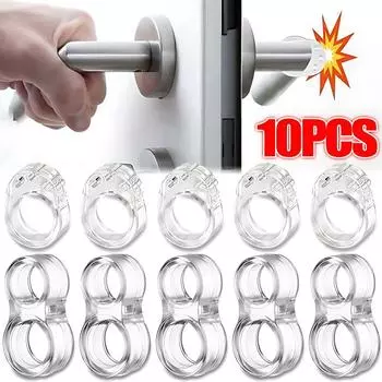 1-10 шт. Дверные упоры, прозрачный силиконовый буфер для дверной ручки, защита от столкновений, настенный шкаф, противоударные кольца, ударопрочная накладка 1PCS