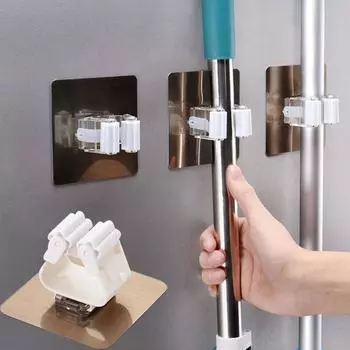 1-10 шт. липкие многофункциональные крючки без гвоздей настенная полка для хранения швабры щетка метла Ganger Кухня Ванная комната сильный крючок