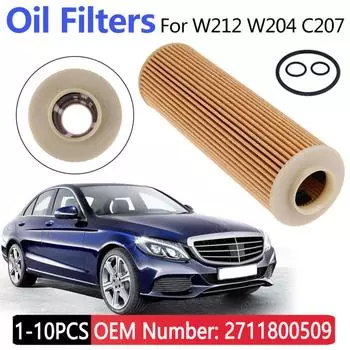 1-10 шт. масляный фильтр двигателя автомобиля автомобильный масляный фильтр топливный с уплотнительным кольцом для Mercedes-Benz W212 W204 C207 масляный фильтр OEM нет. 2711800509