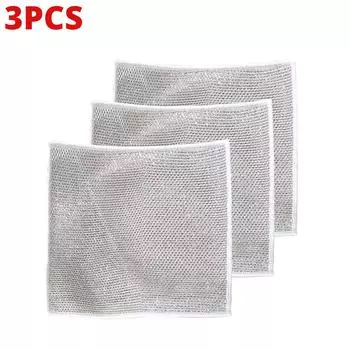 1-10 шт. многоцелевые салфетки для чистки Wire Miracle, многоразовые кухонные тряпки для мытья посуды, антипригарные волшебные кухонные полотенца, инструменты для чистки