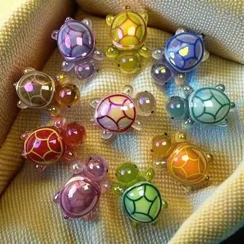 1/10 шт. мультяшная милая мини-светящаяся черепаха из смолы, орнамент, ландшафтные фигурки, креативные сделай сам, украшения для дома, аксессуары, подарки 1Pcs